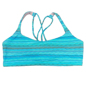 lululemon athletica Turquoise Striped Sports Bra